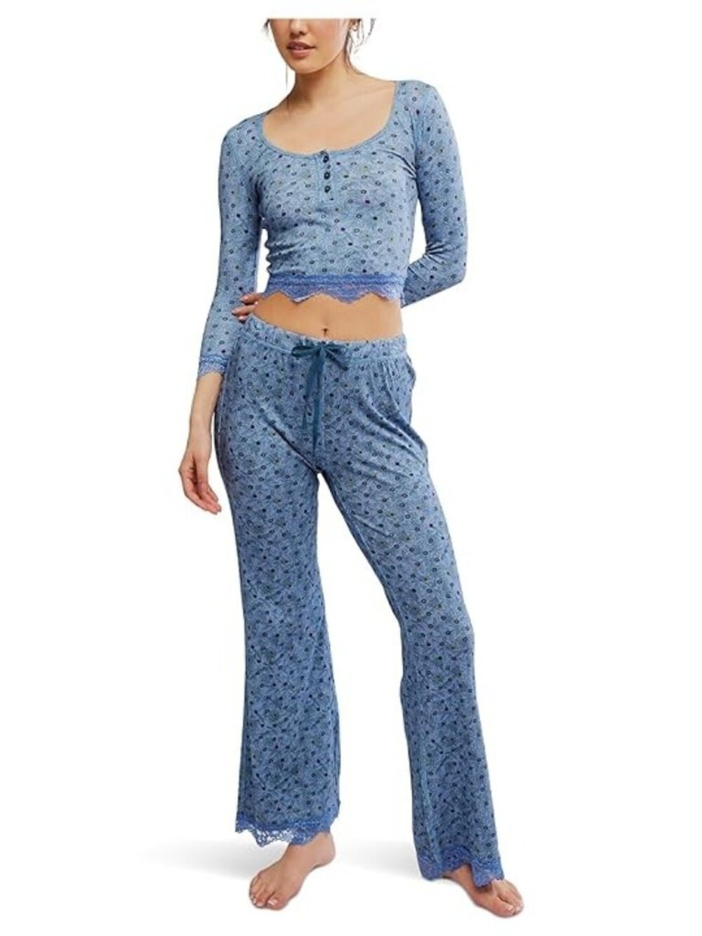 #1773 Free People Stolen Dance Sleep pajamas TOP ONLY - Picture 2 of 3
